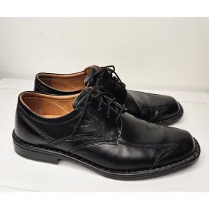 Joseph Seibel Mens Douglas Oxford Black Leather Lace Up‎ Shoes Size 43