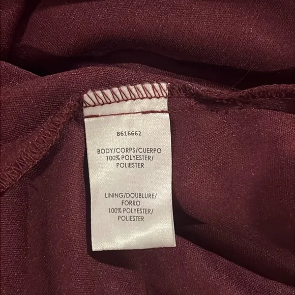 JS Collections Jolene Boat Neck Gown Merlot Dress Size: 10