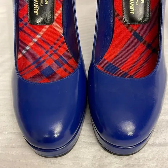 JUNYA WATANABE  Comme des Garcons Pump Heels Shoes Royal Blue  Size 7