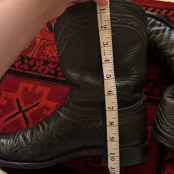 Justin Boots Black Cowboy Boots Men’s 9 1/2 D