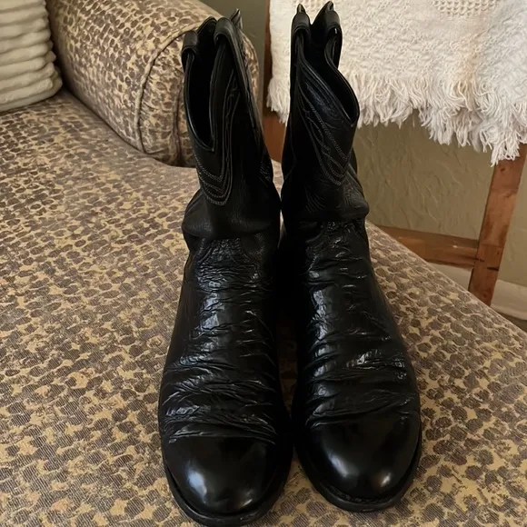 Justin Boots Black Cowboy Boots Men’s 9 1/2 D