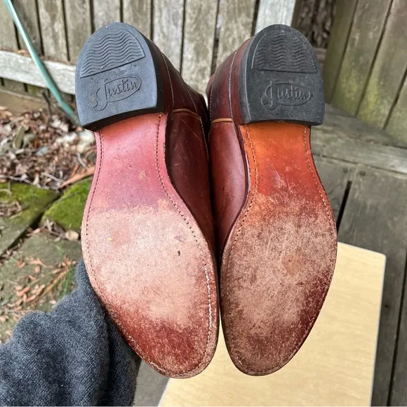 Justin Boots Men’s Roper Cowboy Boots Sz 7.5 EE