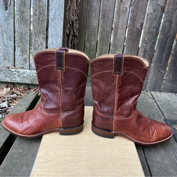 Justin Boots Men’s Roper Cowboy Boots Sz 7.5 EE