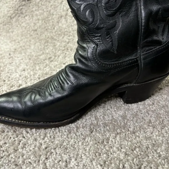 Justin Boots Women's 8B Western Cowboy Boots Black
