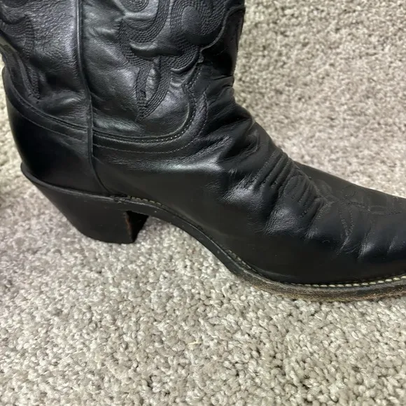 Justin Boots Women's 8B Western Cowboy Boots Black