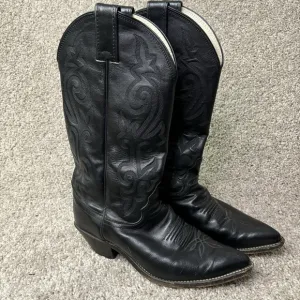 Justin Boots Women's 8B Western Cowboy Boots Black