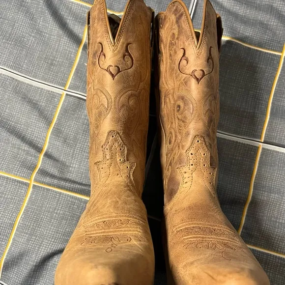 👠Justin NWOT Women’s Tan/Brown Western Cowboy Boots 8C