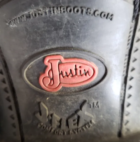 Justin Women's Western Cowgirl Brown &amp; Black Leather Boots, L4968. Size 7.5