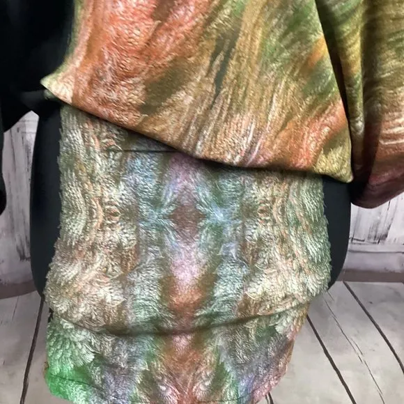 Karina Grimaldi Silk Black Watercolor Dress S