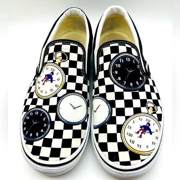 Karl Jacobs• Vans Men’s Checkered Slip-On Skate Shoes 12