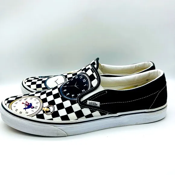 Karl Jacobs• Vans Men’s Checkered Slip-On Skate Shoes 12