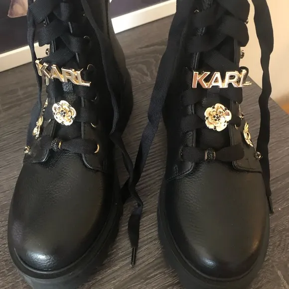 Karl Lagerfeld Black Women's Boots Sz 5.5
