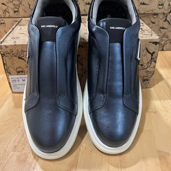 Karl Lagerfeld Men's Blue Slip-On Sneakers