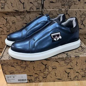 Karl Lagerfeld Men's Blue Slip-On Sneakers