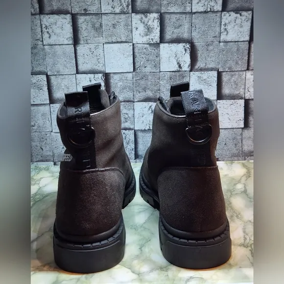 Karl Lagerfeld Paris Grey Leather Boot Men's Size 13