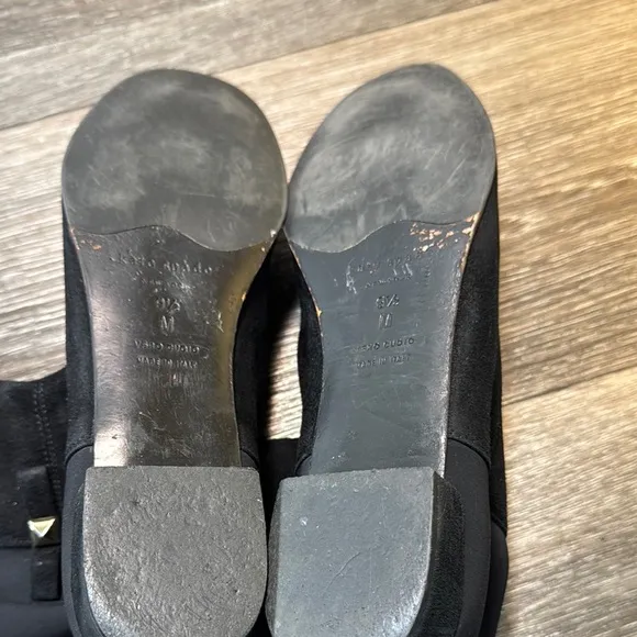 Kate spade Black Knee-High Women's Boots size 9.5 made in Italy 🇮🇹 (b100)