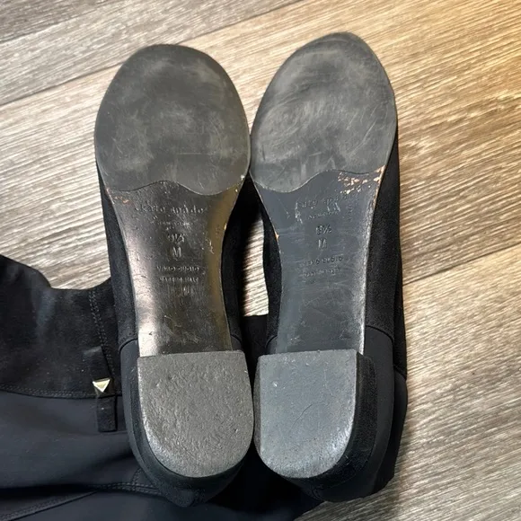 Kate spade Black Knee-High Women's Boots size 9.5 made in Italy 🇮🇹 (b100)