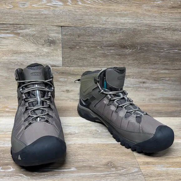Keen Targhee Exp Mid Height Waterproof Brown Leather Hiking Boots Men's Size 16