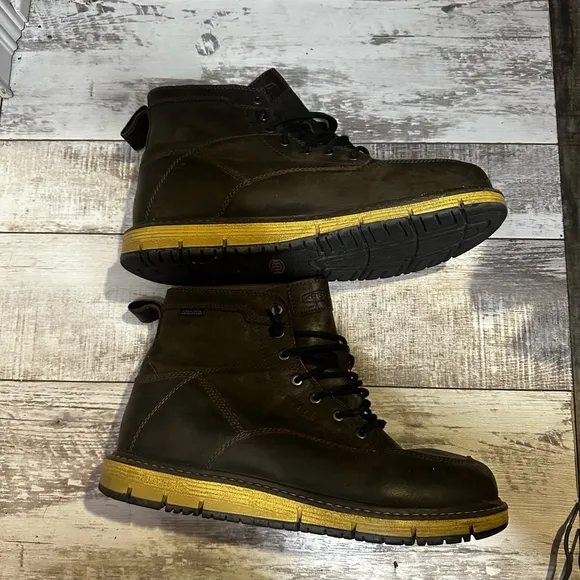 KEEN Utility Boots Size 12D Brown Leather Waterproof San Jose 6&quot;