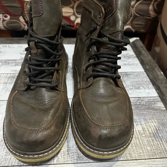 KEEN Utility Boots Size 12D Brown Leather Waterproof San Jose 6&quot;