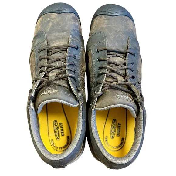 KEEN Utility La Conner ESD Shoe Sz 14 Low Height Leather Aluminum Toe Work Mens