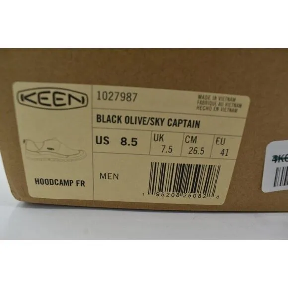 Keen Mens Size 8.5 Hoodcamp FR Black Olive Sky Captain Slip On Shoes