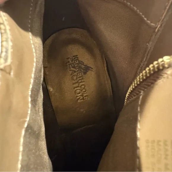 Kenneth Cole Reaction Ankle Boots with Heel Brown Snake Print