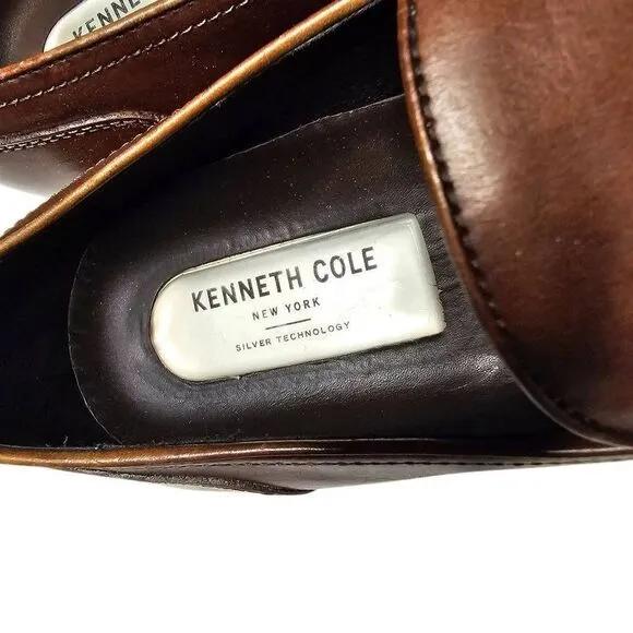 Kenneth Cole New York On Lock Bike Toe Dress Shoes, Cognac - Men's Dress Shoes S
