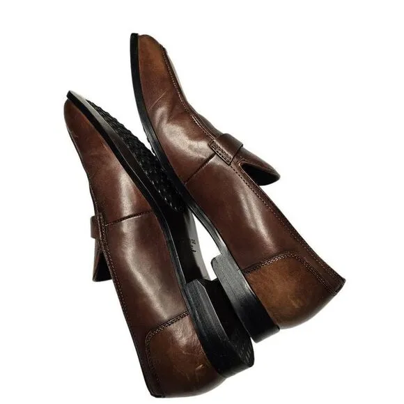 Kenneth Cole New York On Lock Bike Toe Dress Shoes, Cognac - Men's Dress Shoes S