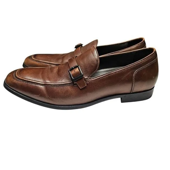 Kenneth Cole New York On Lock Bike Toe Dress Shoes, Cognac - Men's Dress Shoes S