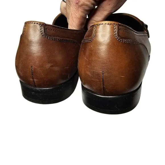 Kenneth Cole New York On Lock Bike Toe Dress Shoes, Cognac - Men's Dress Shoes S