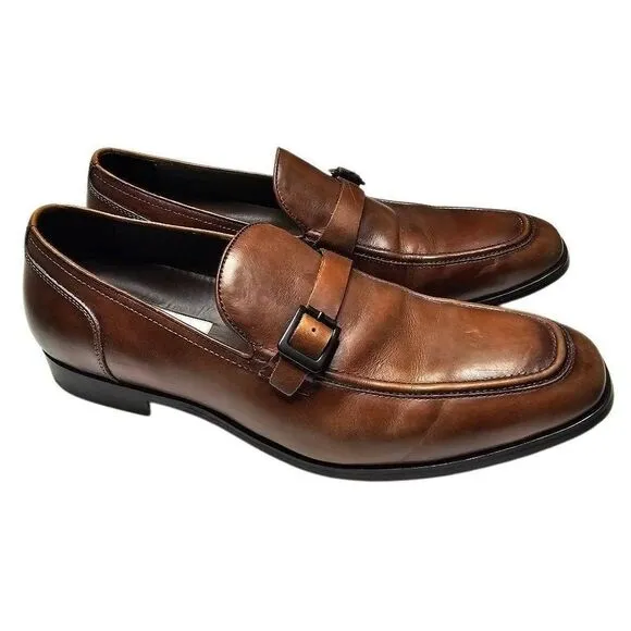 Kenneth Cole New York On Lock Bike Toe Dress Shoes, Cognac - Men's Dress Shoes S