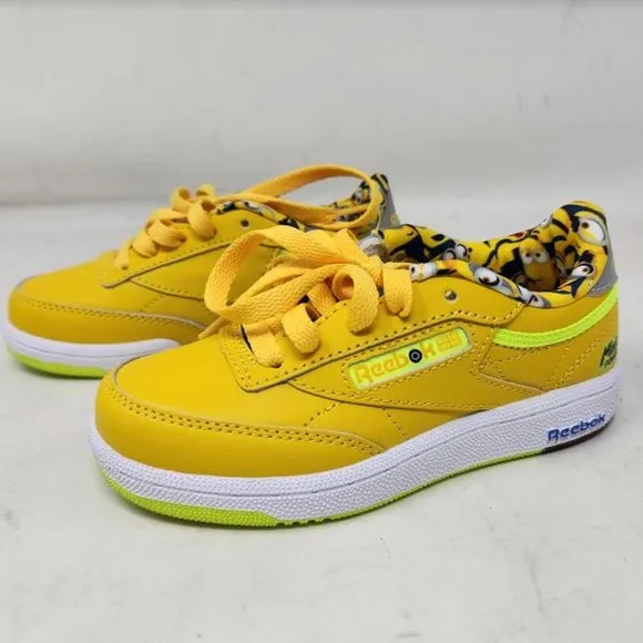 Kids 10.5 Reebok CLub C 95 Minions classic shoes