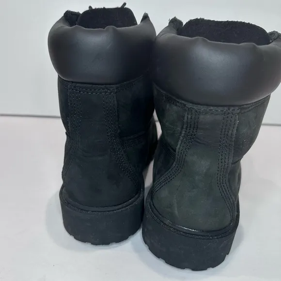 Kids Black Lace-Up Timberland Boots