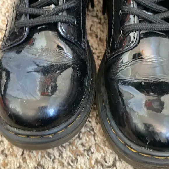 Kids Dr. Martens Junior 1460 Patent Leather Lace Up Boots