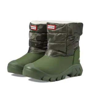 Kids Hunter Boots Olive Green Sherling Lining Size 6C