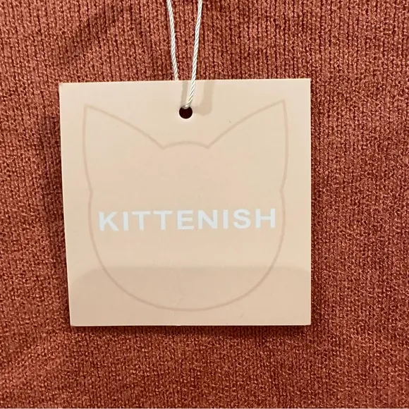 Kittenish “Hello Beautiful” Oversized Rust Orange Sweater small