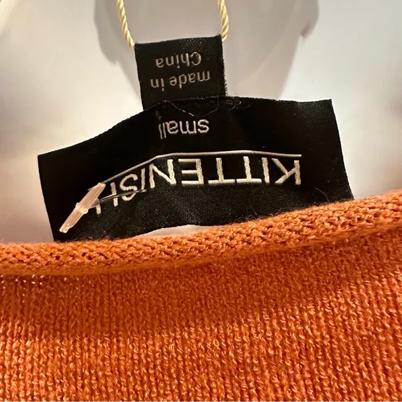 Kittenish “Hello Beautiful” Oversized Rust Orange Sweater small