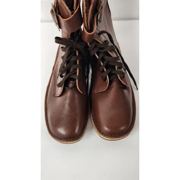 KommandoStore Mens Half Combat Leather Waxi Boot, Anti-Track Sole Size11 Fits12