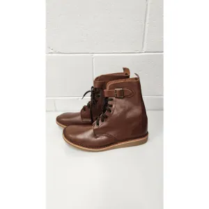 KommandoStore Mens Half Combat Leather Waxi Boot, Anti-Track Sole Size11 Fits12