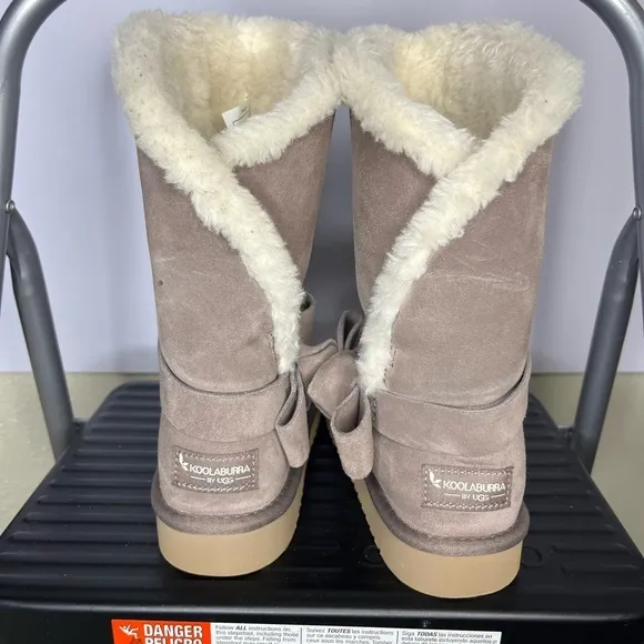 Koolaburra By UGG Arlena Short‎ Boots Women's Beige Cinder Size 14 ..5W
