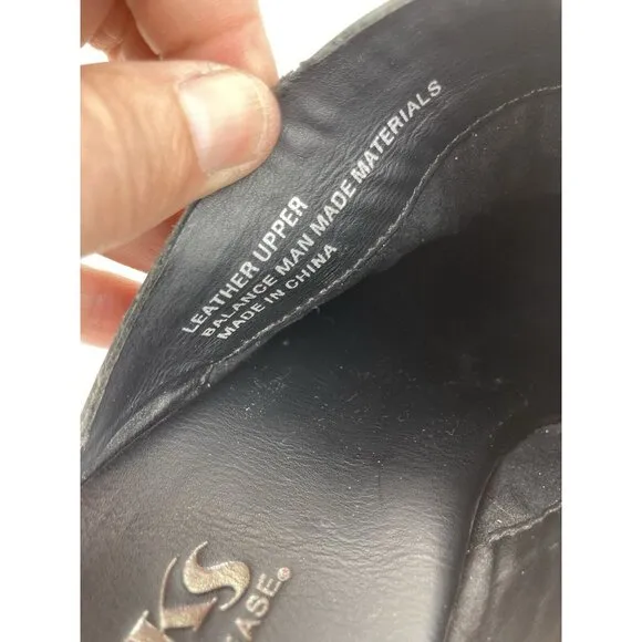 Korks by Kork-Ease Felicia Clogs Womens 9-40.5 Black Leather Chonky Boho Shoes