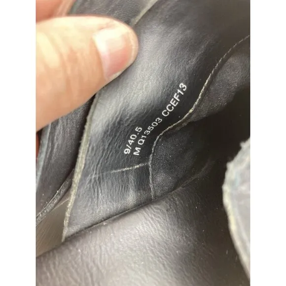 Korks by Kork-Ease Felicia Clogs Womens 9-40.5 Black Leather Chonky Boho Shoes