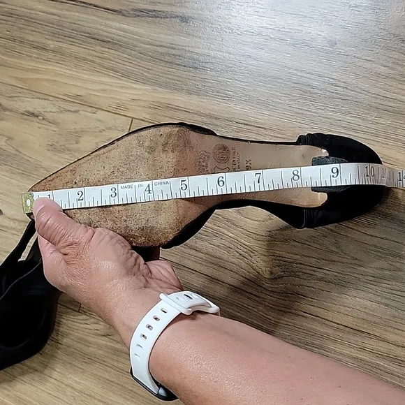 Kurt Geiger Black Mesh Closed Pointed Toe Heels