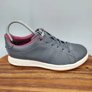 Kuru Roam Shoes Womens 6.5 M Gray Leather Lace Up Walking Classic Court Sneakers