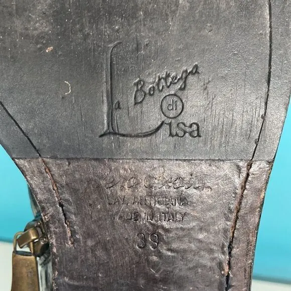 La Bottega di Lisa Brown Leather Boots 39