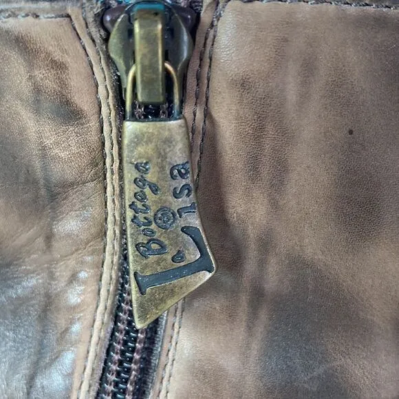 La Bottega di Lisa Brown Leather Boots 39