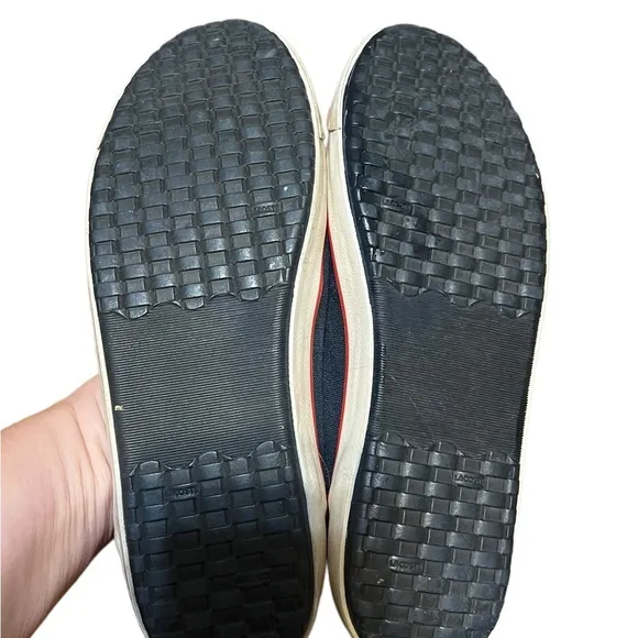 Lacoste Blue and Red Boat Shoes Size 9