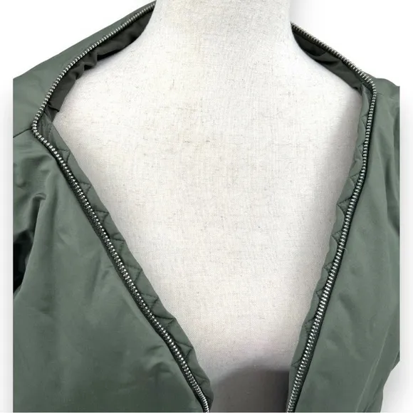 L'AGENCE Ilaria Army Green Puffer Bomber Jacket Size XS
