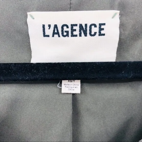 L'AGENCE Ilaria Army Green Puffer Bomber Jacket Size XS